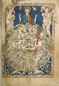 Psalter mappa mundi from 1265, now in the British Library